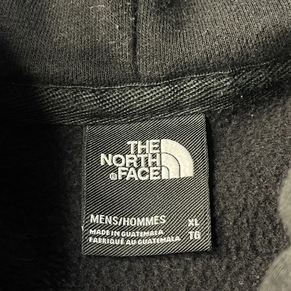 The North Face Mens Never Stop Exploring Black Hoodie Red Logo Patch XL